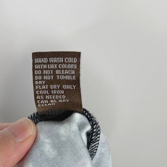 J Mclaughlin 6 Blue Plaid Print Knit Pencil Skirt Rayon Stretch Work Office - Picture 9 of 9